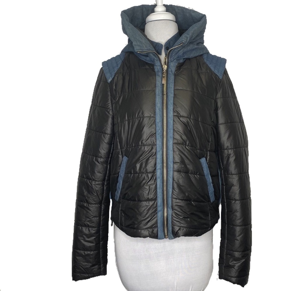 Pookie & Sebastian Black Puffer Jacket Size L